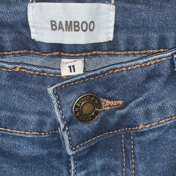 Bamboo Womens Flare Jeans Size 11 Blue Denim - Picture 3 of 11